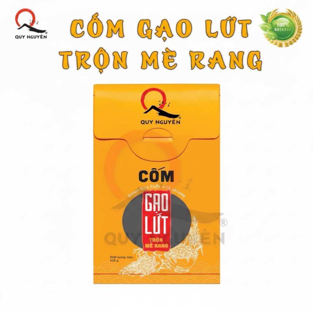 Cốm gạo lứt trộn mè - cốm gạo vừng (LỨT TRẮNG) Quy Nguyên Thầy Tuệ Hải 1 hộp 120gram - CHÙA LONG HƯƠNG