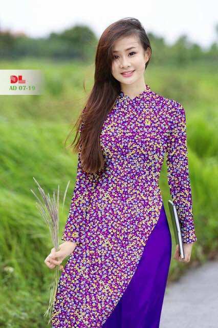 [HCM]Vải áo dài hoa nhí