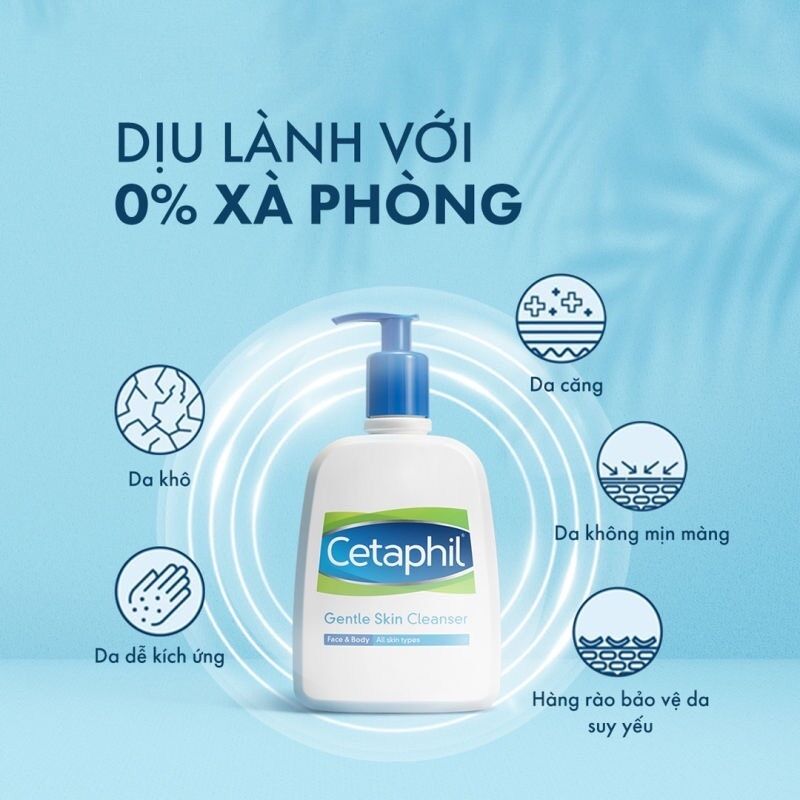 Sữa rửa mặt cetaphil 473ml cho da dầu và da nhậy cảm