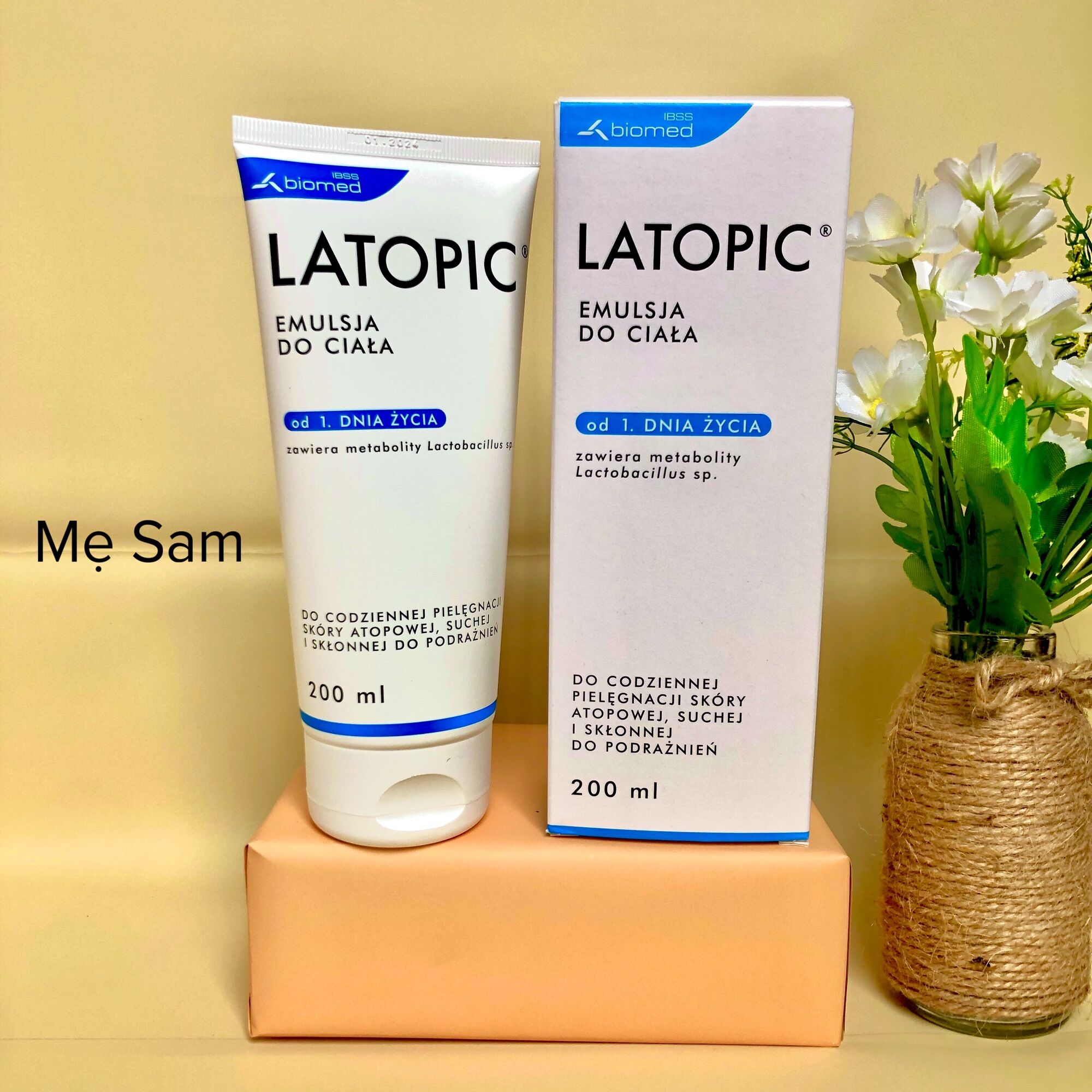 Nhũ tương Latopic dưỡng ẩm dịu ngứa da dị ứng/kích ứng 200ml