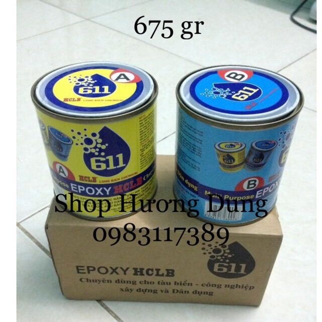 Keo dán đa năng 611 epoxy AB 611 dùng cho tàu biển, công nghiệp, xây dựng