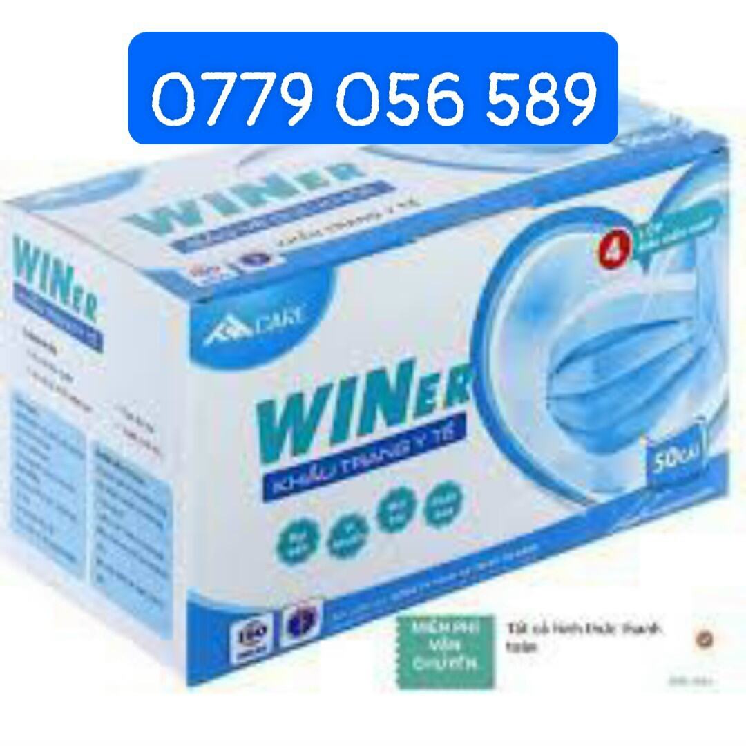 Khẩu trang y tế Winer 4 lớp Premium kháng khuẩn 50 cái.