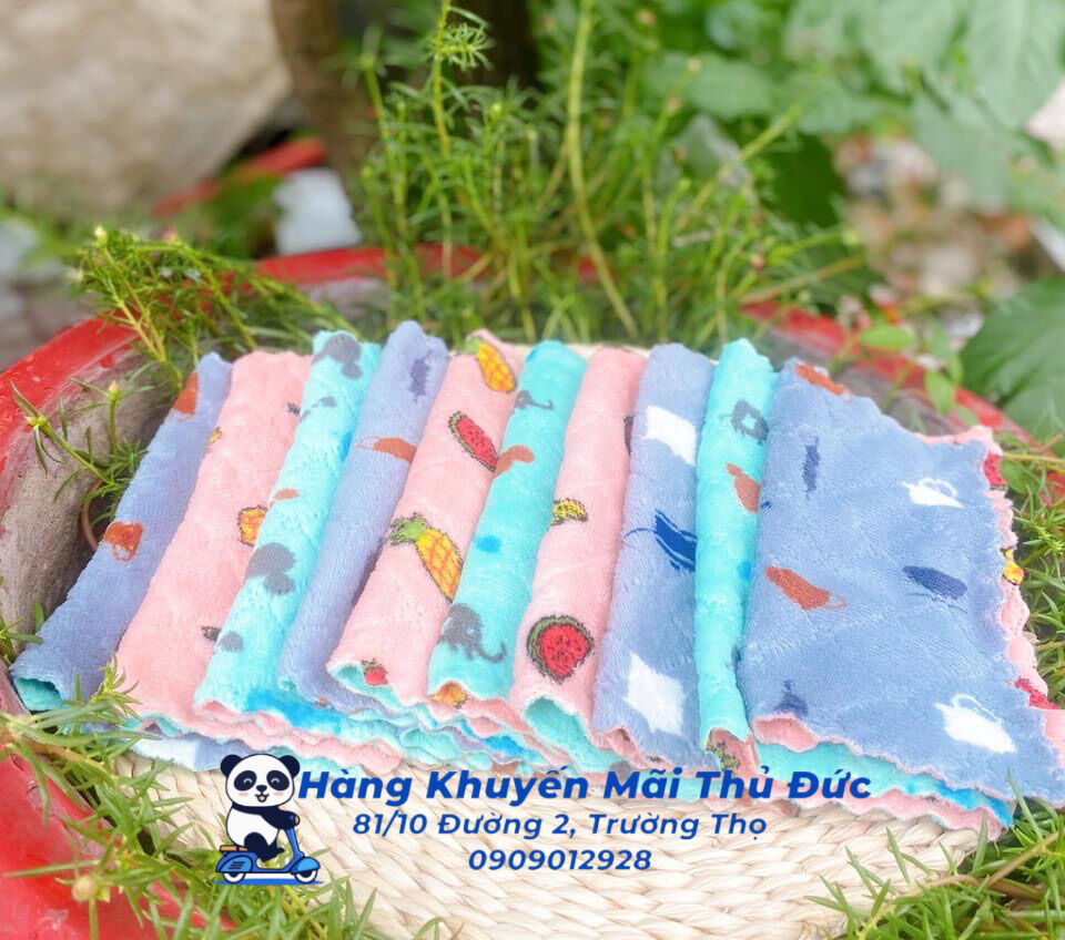 Combo 10 Khăn lau đa năng có in hoạ tiết