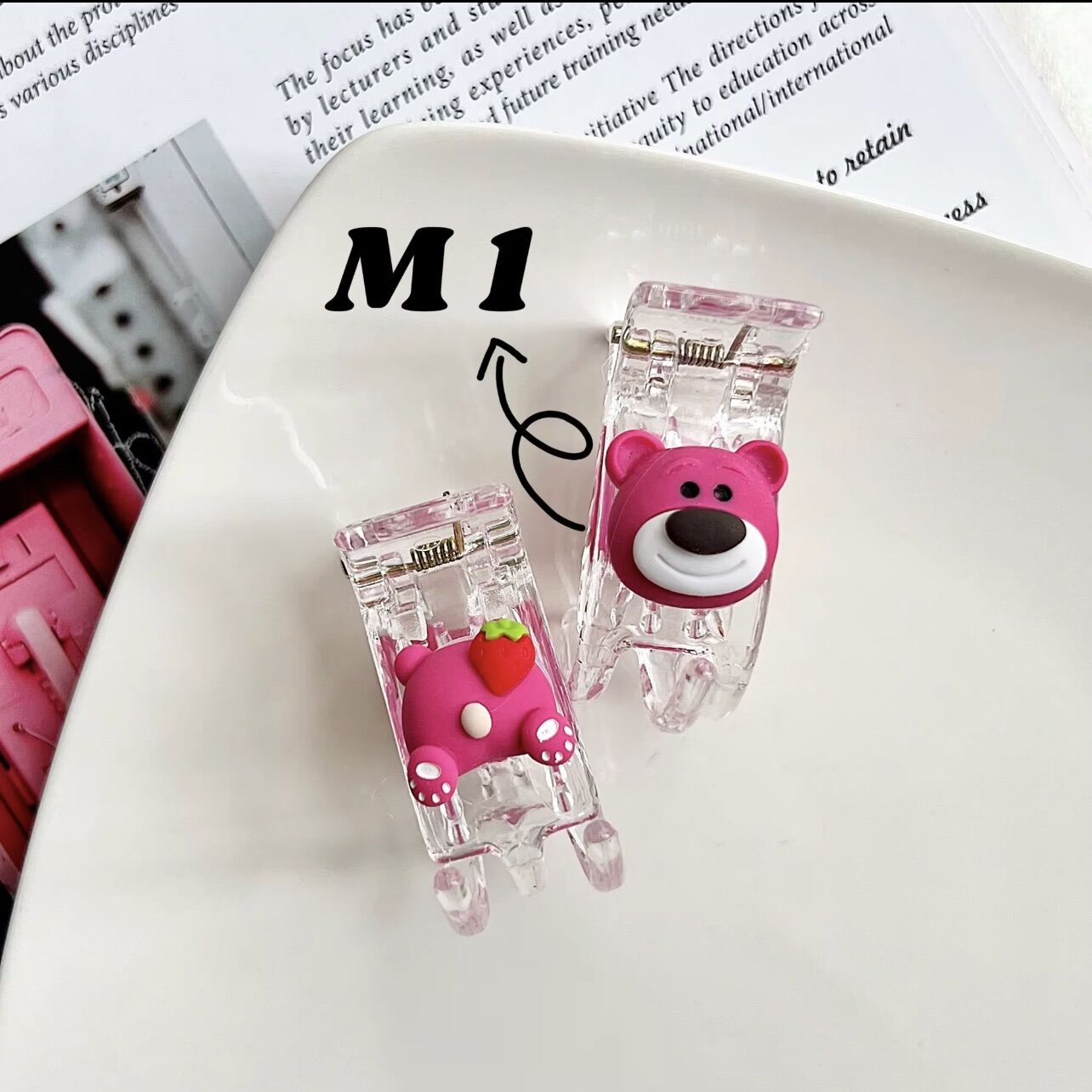 KẸP TÓC 3 RĂNG GẤU DÂU LOTSO