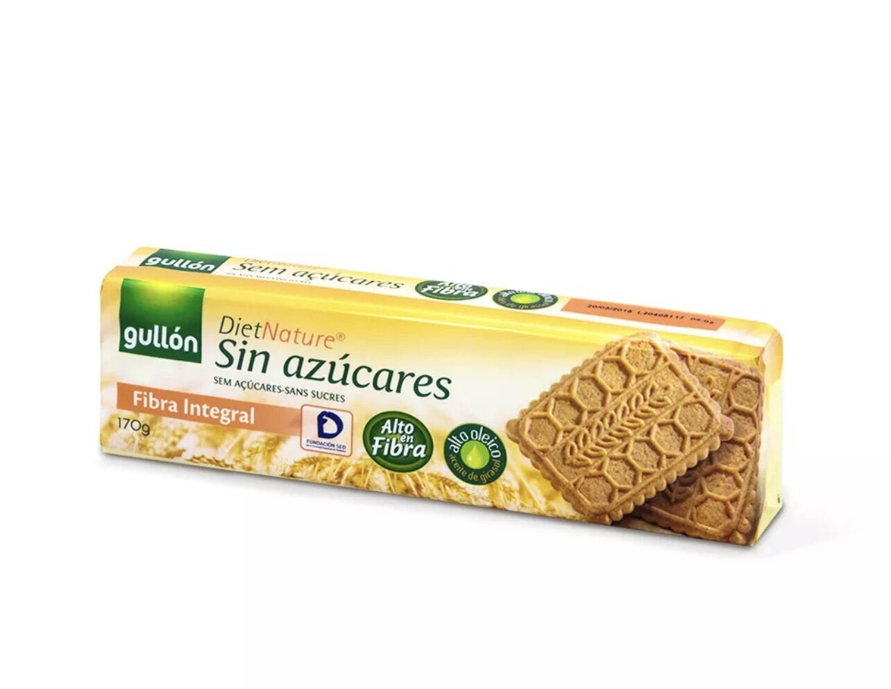 Bánh ăn kiêng không đường nhiều chất xơ Gullon Tây Ban Nha 170gr