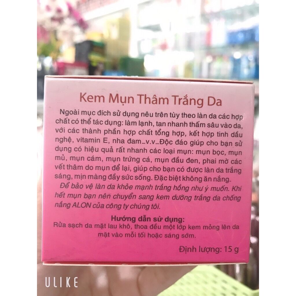 KEM ALON MỤN THÂM -TRẮNG DA VIP 15G [CHUẨN HÀNG CTY 100%]