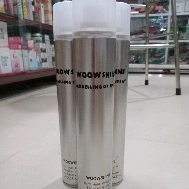 Keo xịt siêu cứng tóc woow shine 420ml,chính hãng