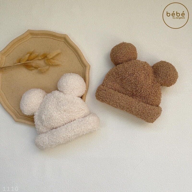 Mũ len lông cừu Mickey cho bé từ 1 - 3 tuổi