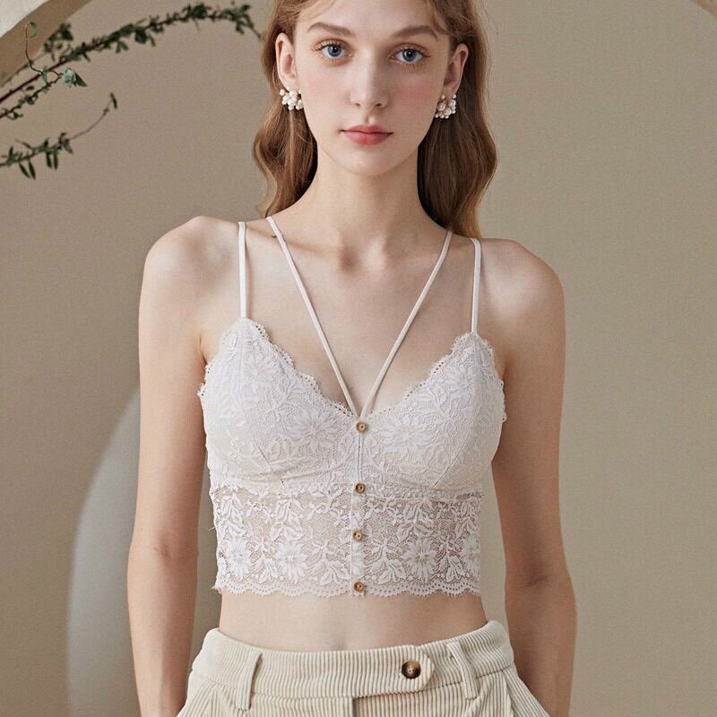 Áo bra ren hoa 4 khuy cao cấp siêu sexy