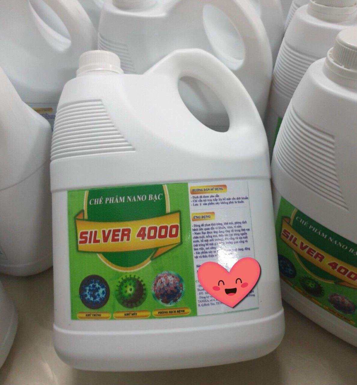Dung Dịch Khử Khuẩn Nano Bạc Can 4L ( tặng bình xịt 500ml)