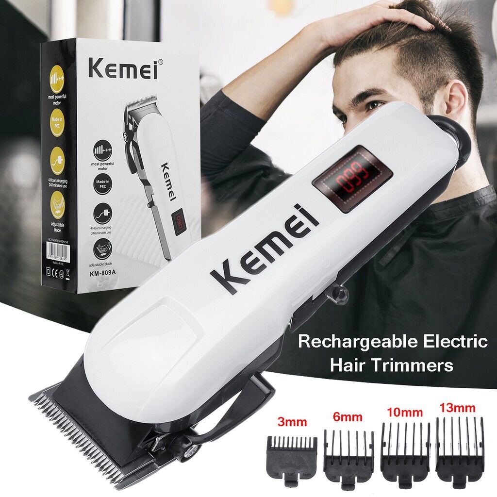 (Freeship 15k)Tông Đơ Cắt Tóc Không Dây KEMEI KM-809A CAO CẤP