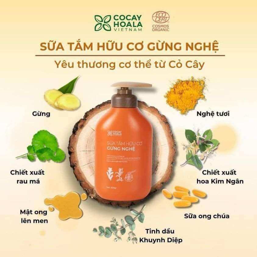 Sữa Tắm Gừng Nghệ.