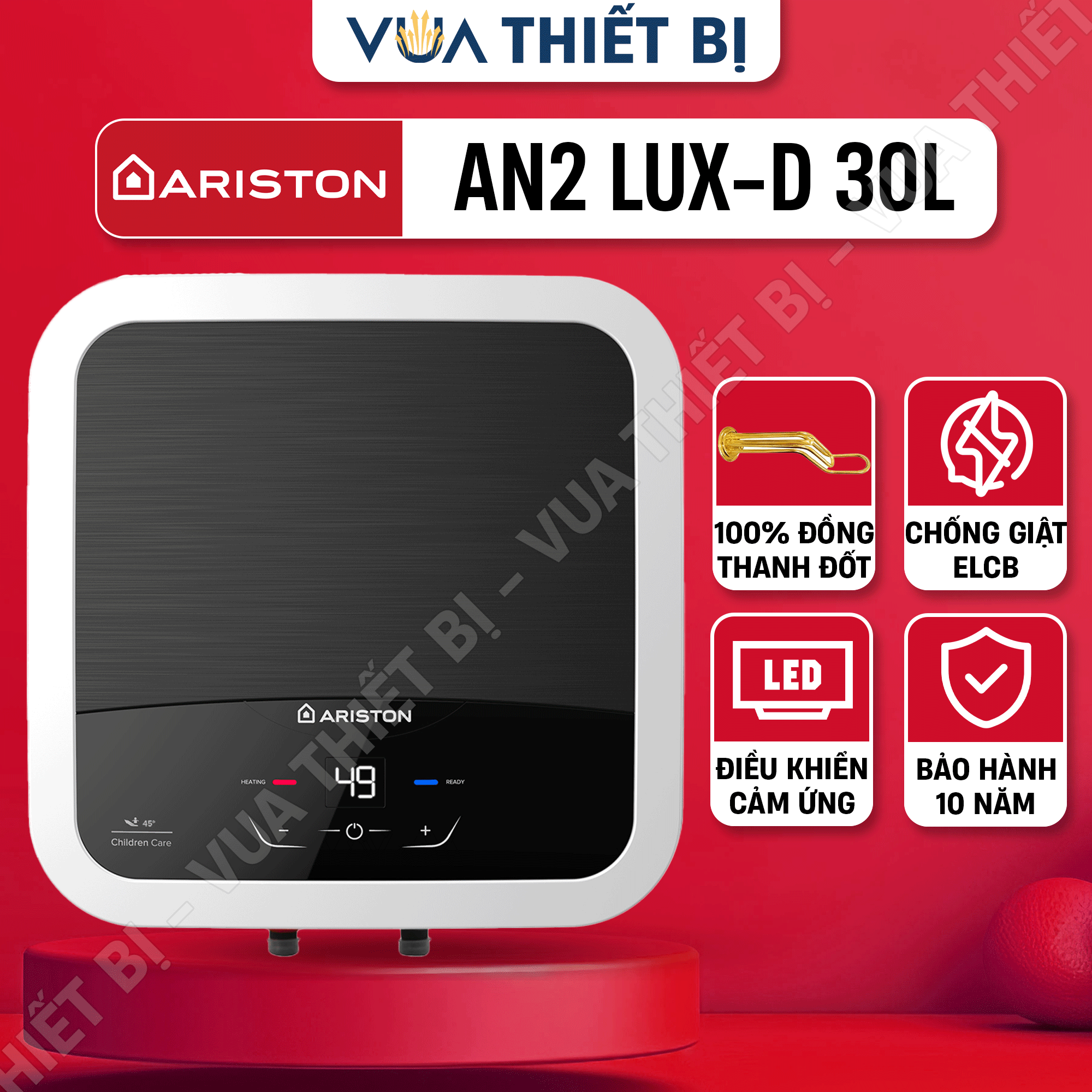 ARISTON AN2 LUX-D 15/30L - BÌNH NÓNG LẠNH GIÁN TIẾP