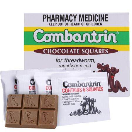 Thanh socola số giun, tẩy giun Combantrin-Chocolate Squares for threadworm