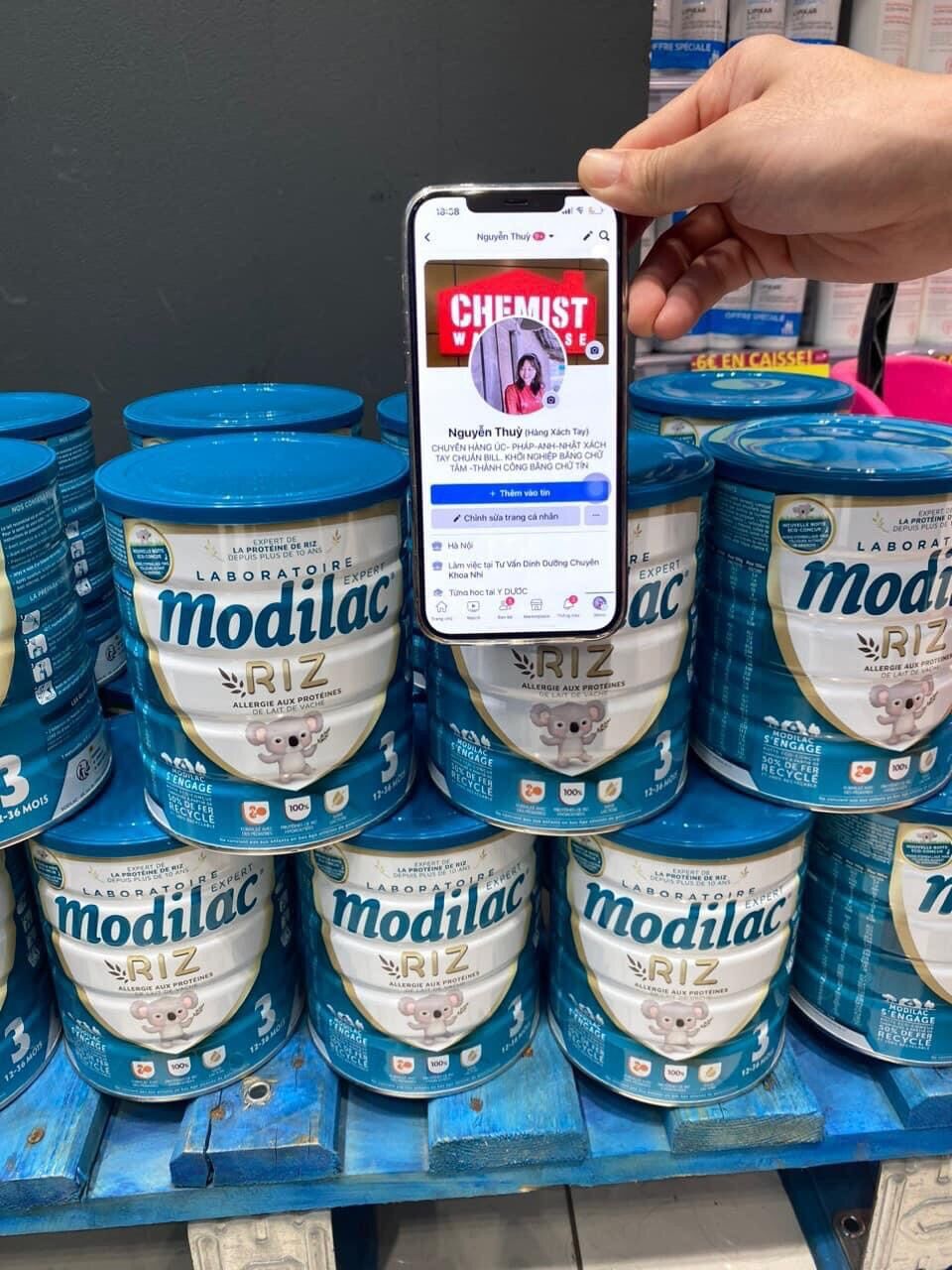 Sữa Modilac Expert Riz cho bé dị ứng đạm sữa bò Pháp 800g