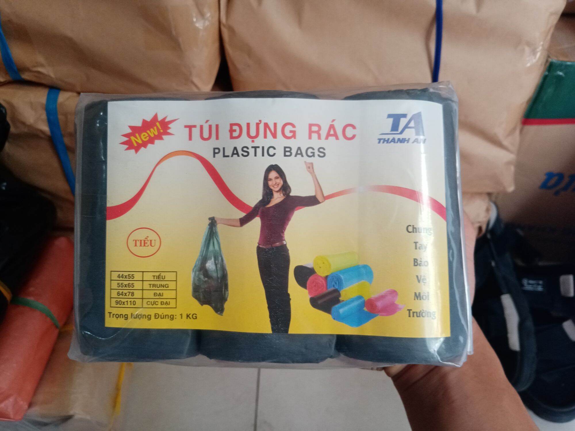 Túi rác cuộn / túi rác không quai ( 1bịch/3 cuộn )