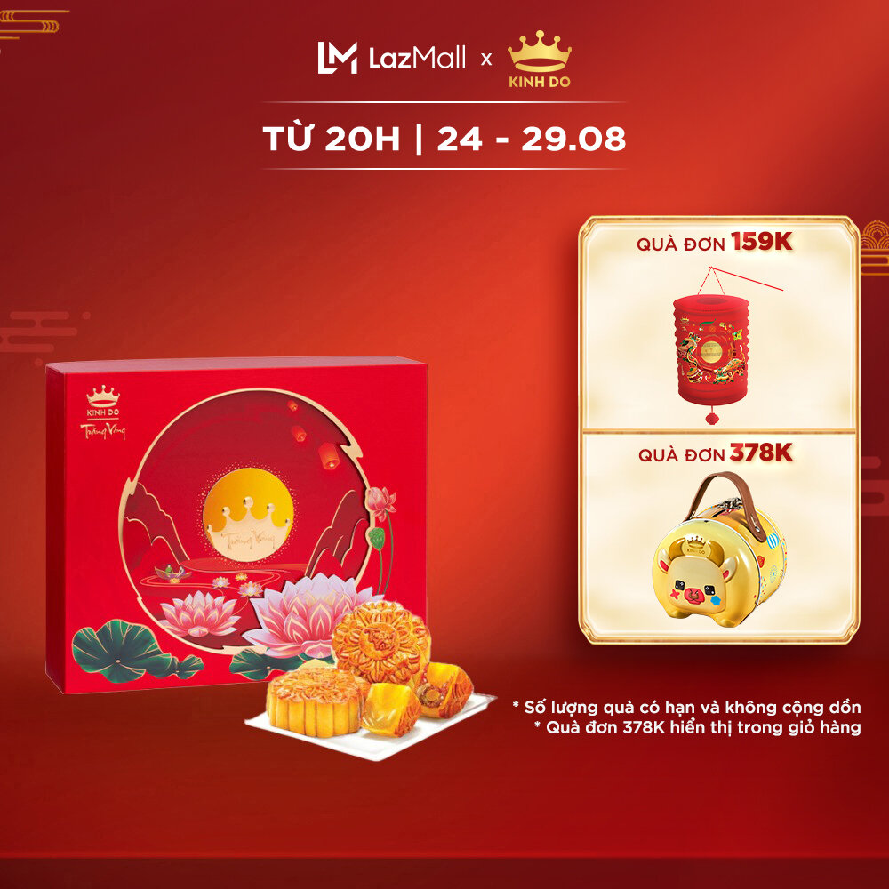 Hộp bánh trung thu Kinh Đô cao cấp - Trăng Vàng Hồng Ngọc An Thịnh