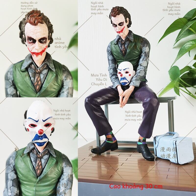 Joker Heath Ledger Tự Sát Đội Hình Joker Ngồi Tượng Tập Thể Anime Đồ Chơi Mô Hình Quà Tặng Nữ Joker 