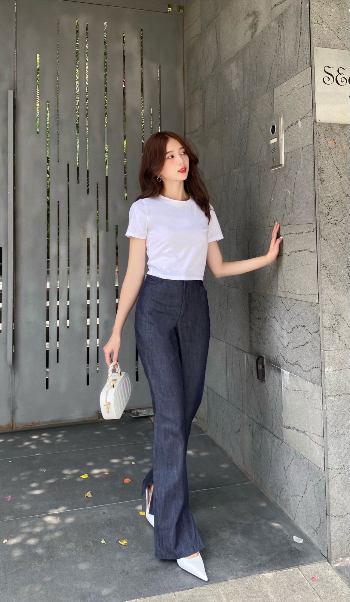 Quần tây phom dài ống loe xẻ AfterBefore