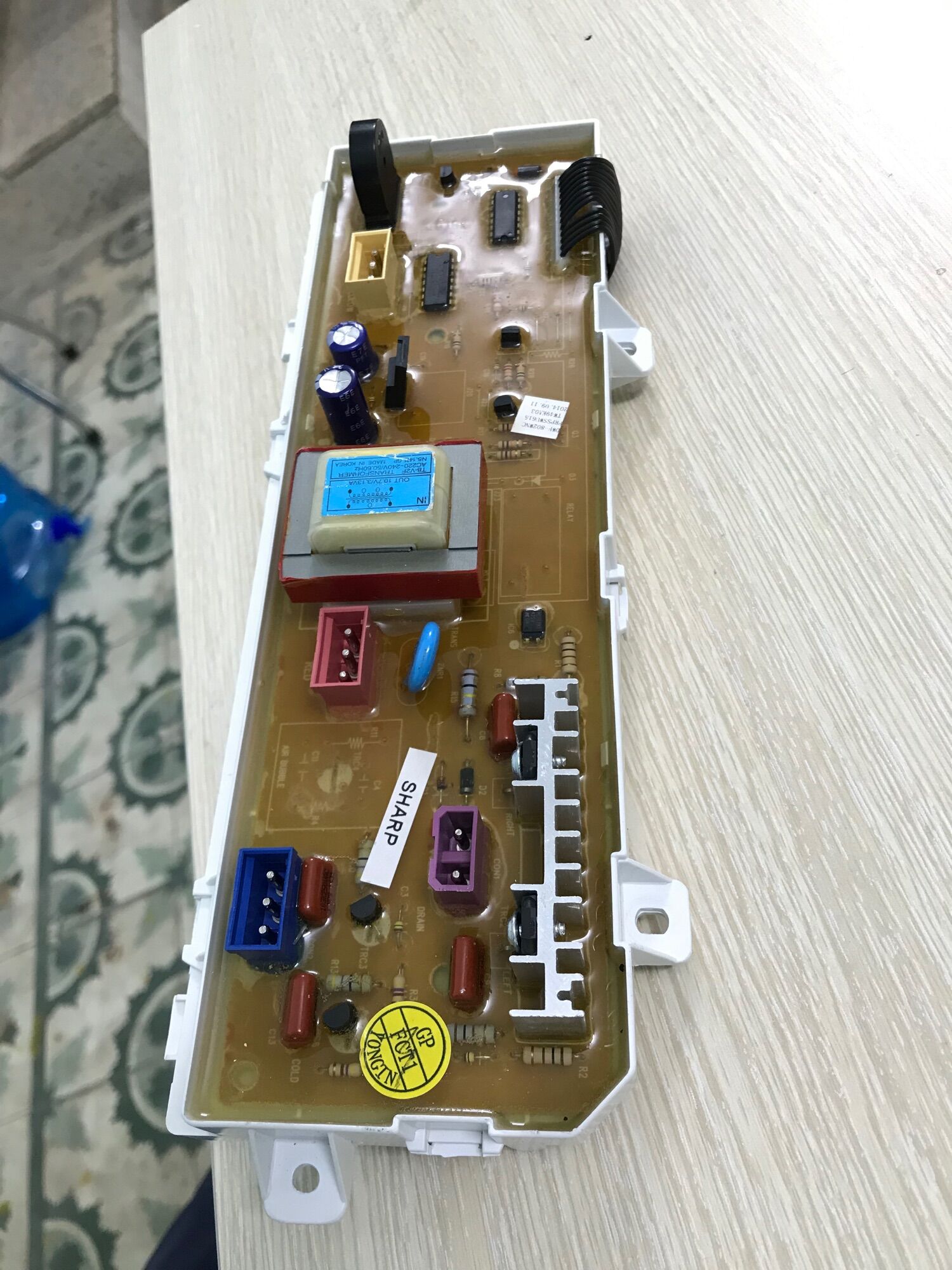 Bo mạch máy giặt Sharp 7 phím tháo máy zin