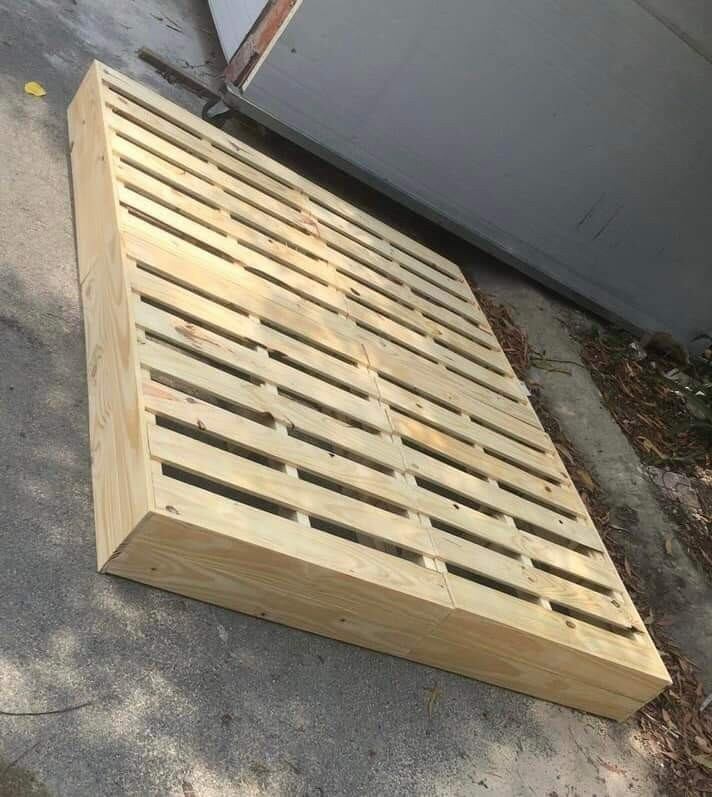 giường pallet gấp gọn kín chân 1m4x2mx20cm