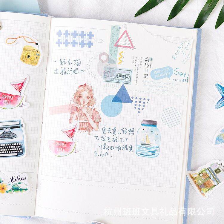 Set 45 sticker dán trang trí du lịch