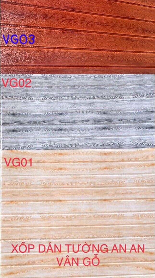 Xốp dán tường vân gỗ kích thước 70x70cm