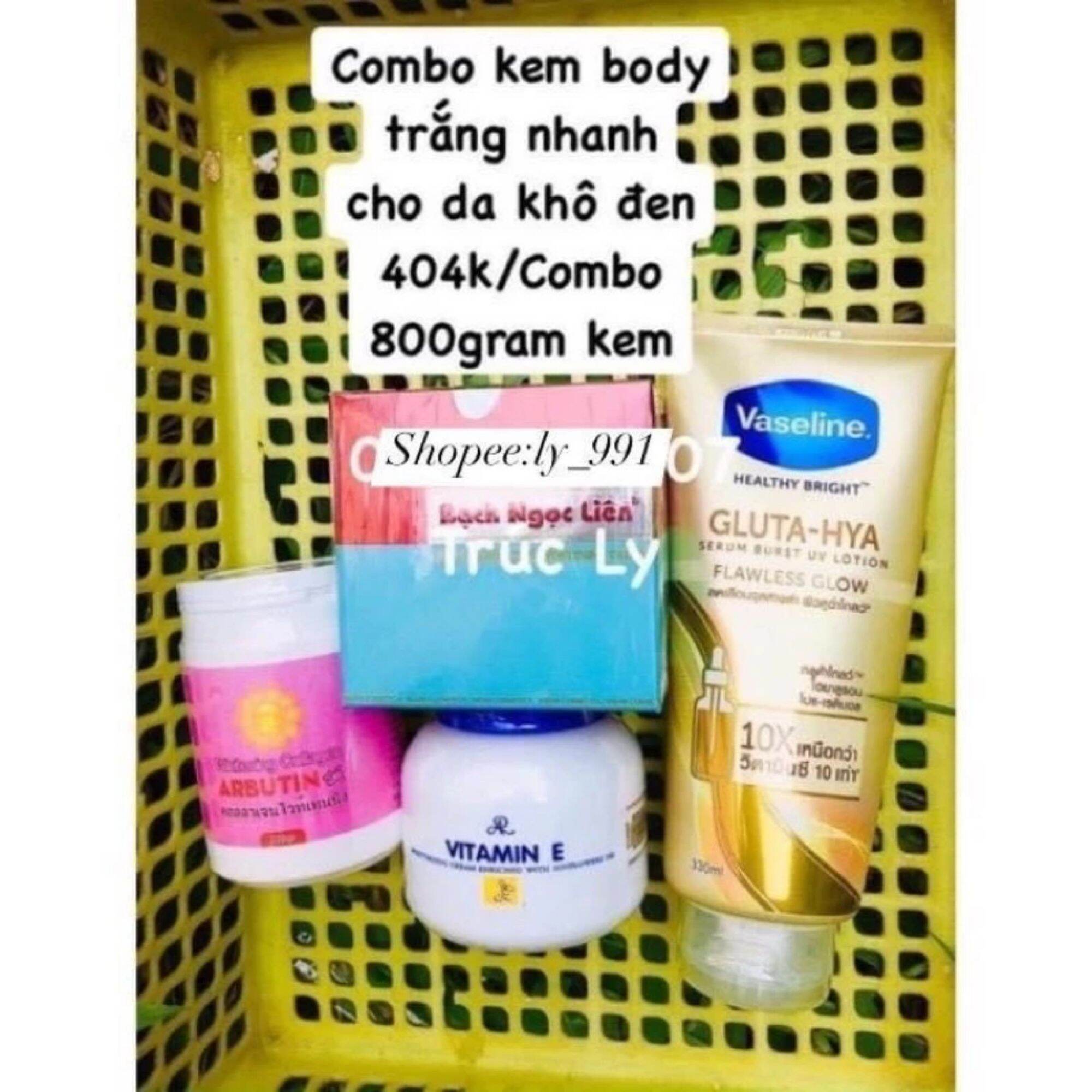 SET 4 HỘP TỰ TRỘN.COMBO TẨY TRẮNG NHANH BODY SIÊU TỐC BẠCH NGỌC LIÊN. DỮỠNG TRẮNG DA TOÀN THÂN CẤP TỐC