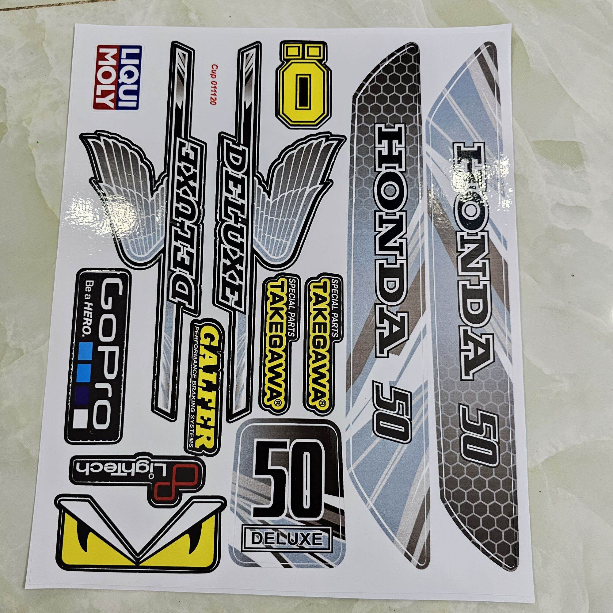 Tem xe honda cub 50 deluxe kèm logo
