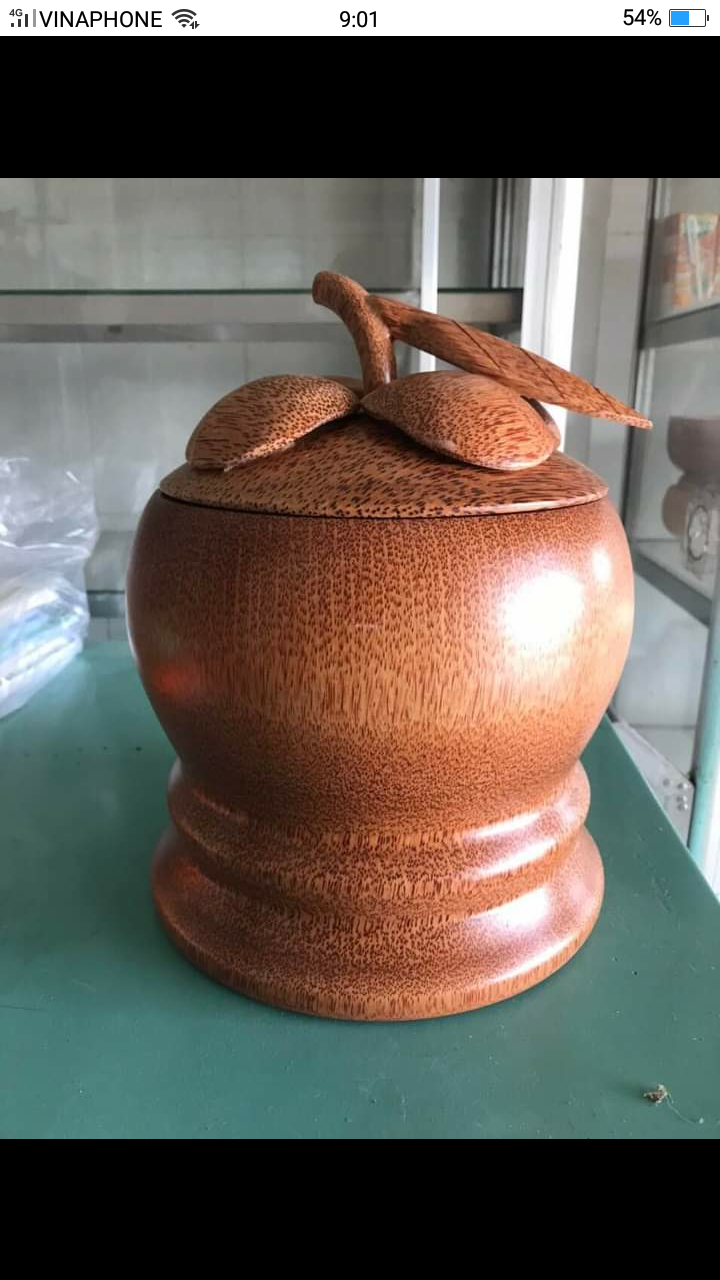 ủ trà làm từ gỗ dừa size 1.5lit