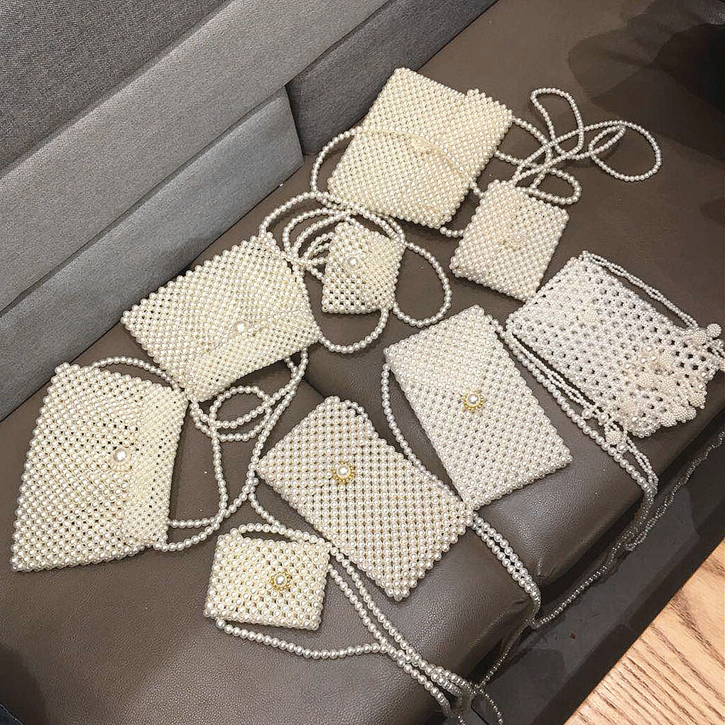 Túi Đeo Chéo Mini Hình Viên Ngọc Trai Cổ Điển Túi Đựng Đồ Nhỏ Túi Đeo Hông Vuông Mềm Màu Trơn Không Thể Gấp Được Dành Cho Giới Trẻ