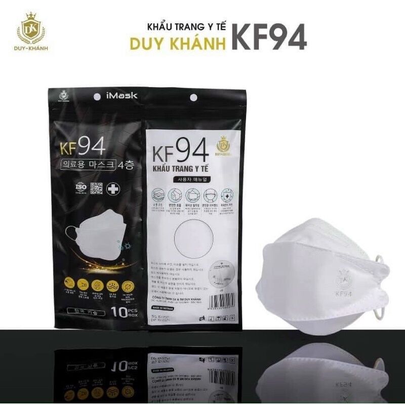 [Rẻ vô cùng.] 100 khẩu trang  y tế 4 lớp KF94 Duy Khánh(10 túi)