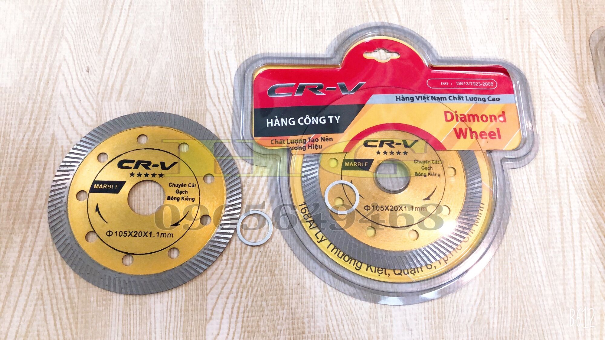 Lưỡi cắt gạch, cắt đá bóng kiếng crv hàng công ty 105x20x1.1mm