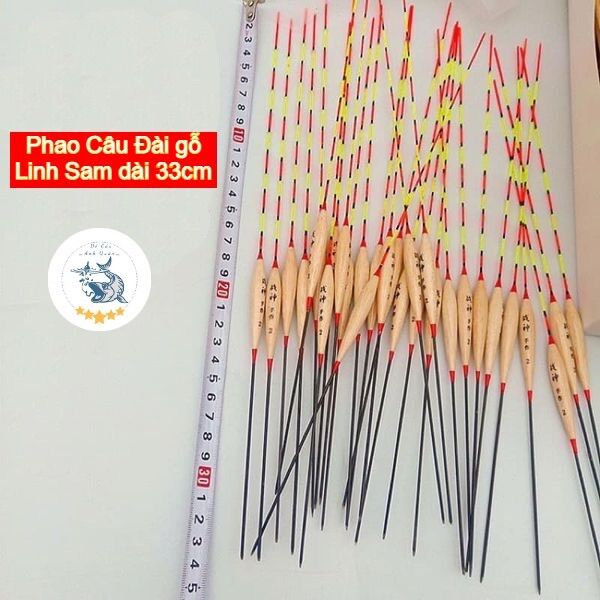 [Phao Câu Đài] combo 3 Phao câu cá gỗ Linh Sam dài 33cm