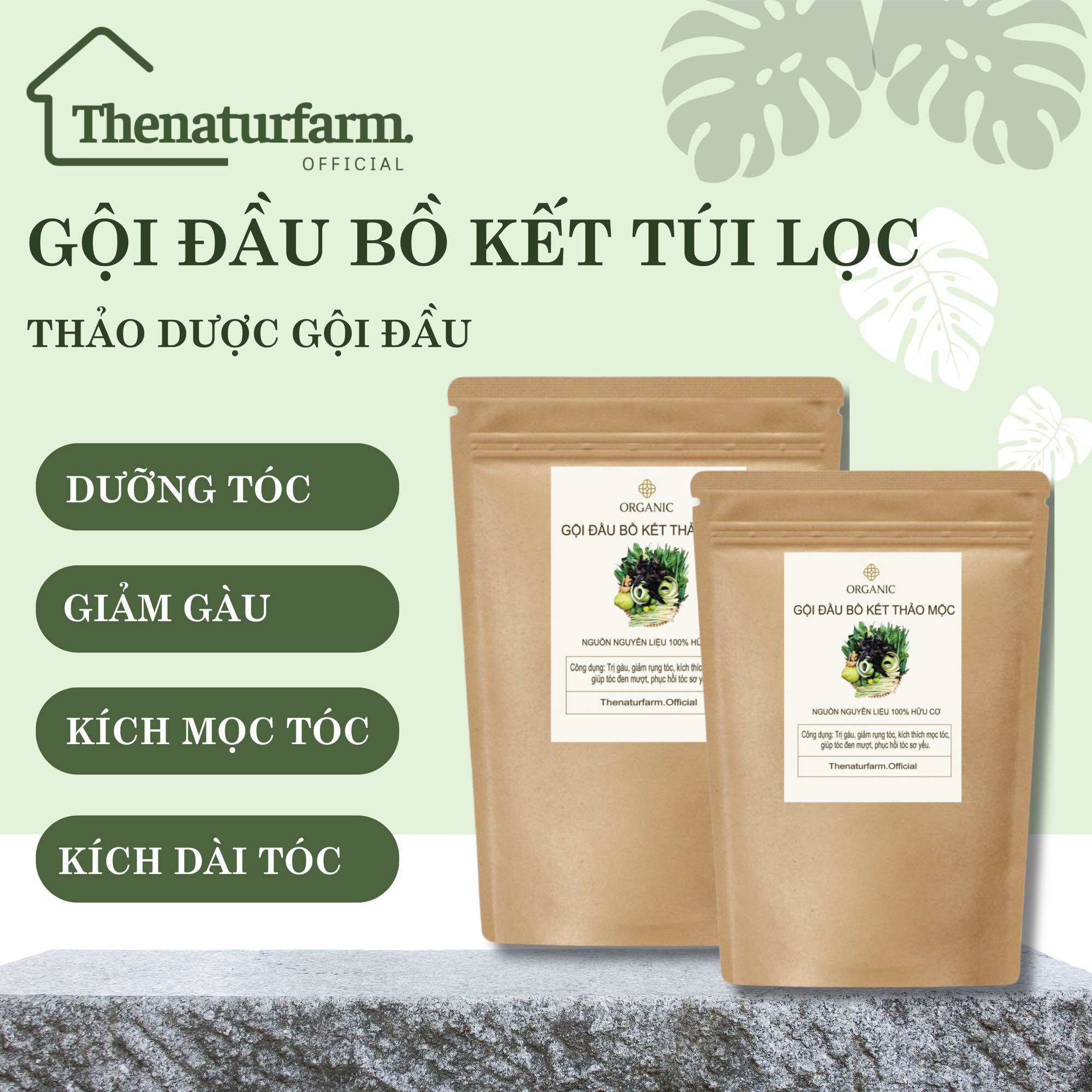 Gội đầu bồ kết túi lọc mix thảo dược