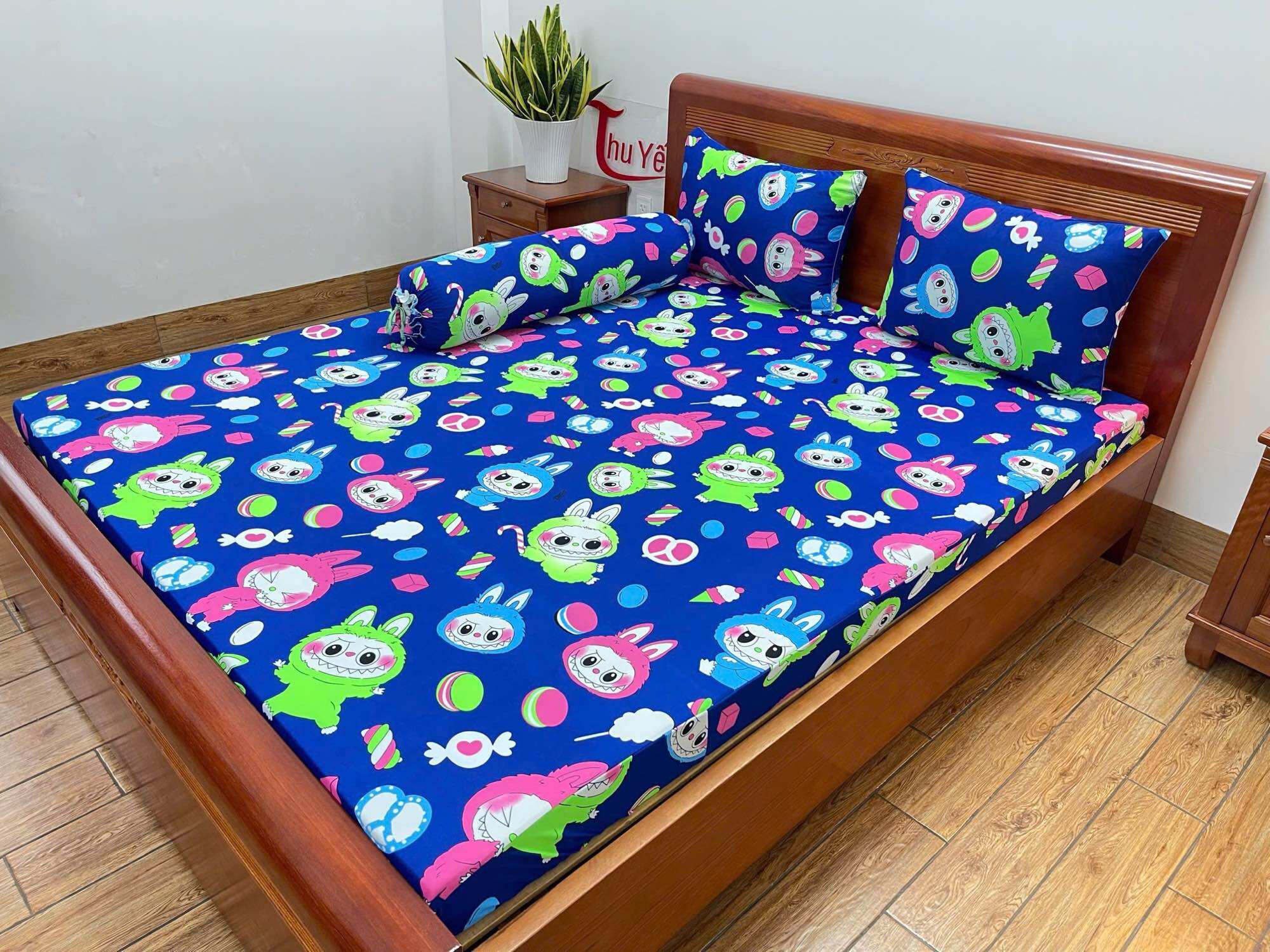 [Nhiều mẫu] Trọn bộ ga gối thun lạnh 3D Hàn Quốc
