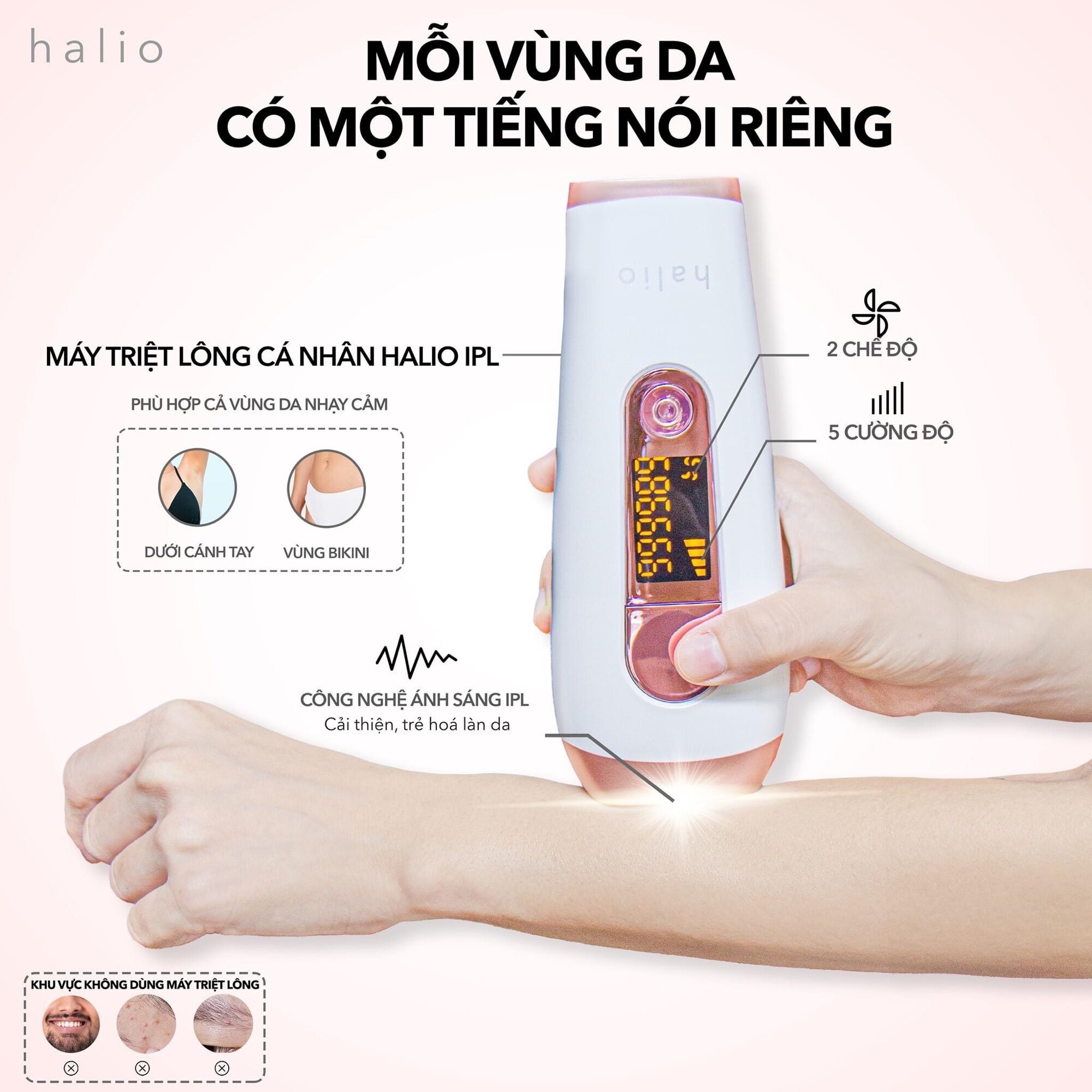 Máy triệt lông vĩnh viễn Halio [Chính hãng]