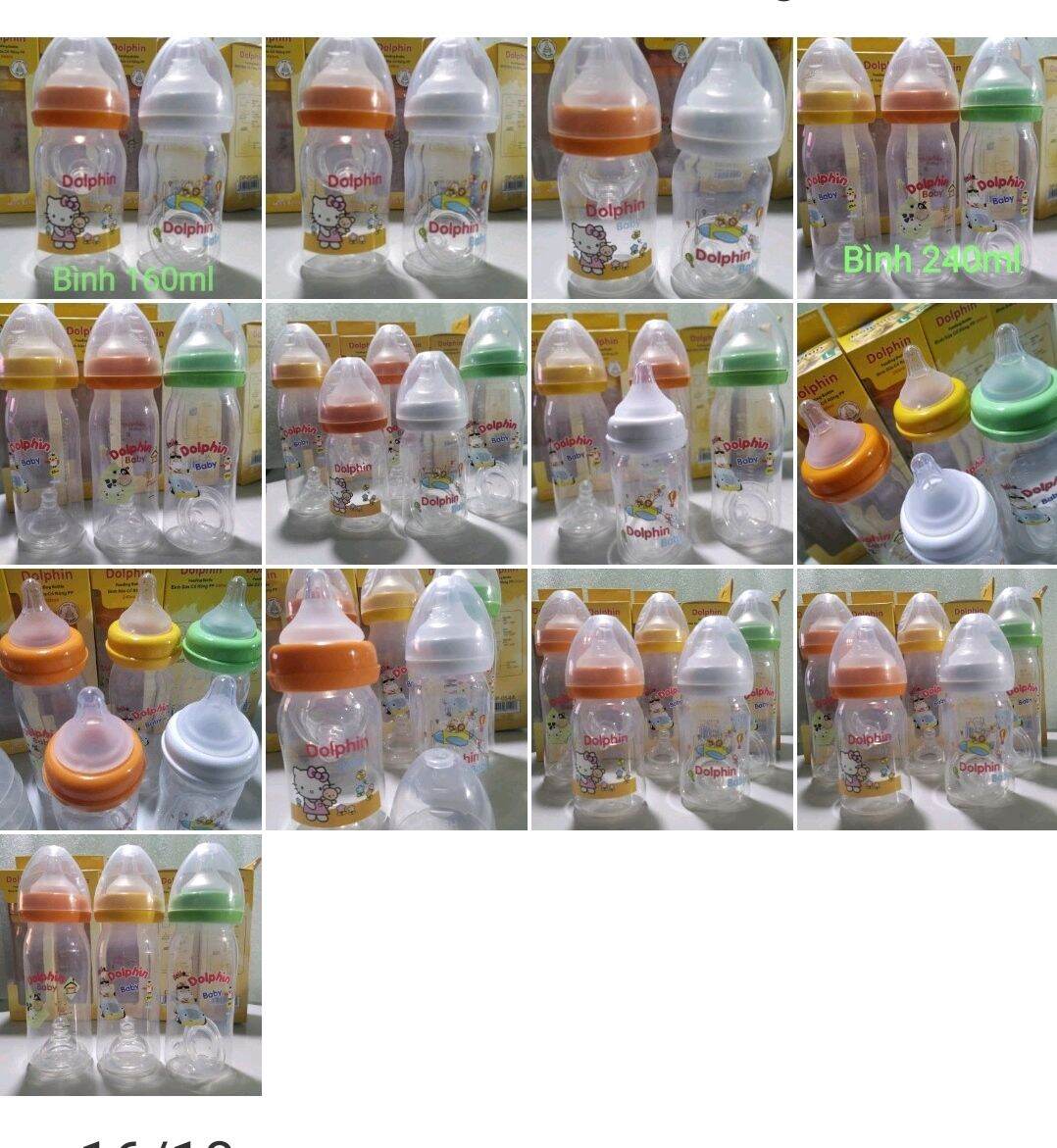 Bình sữa Dolphin cổ rộng 160ml/ 240ml