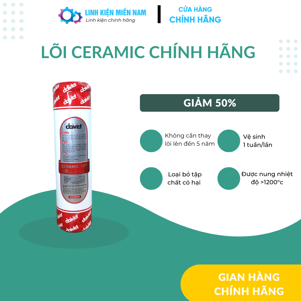 Lõi lọc sứ ceramic - chính hãng đại việt
