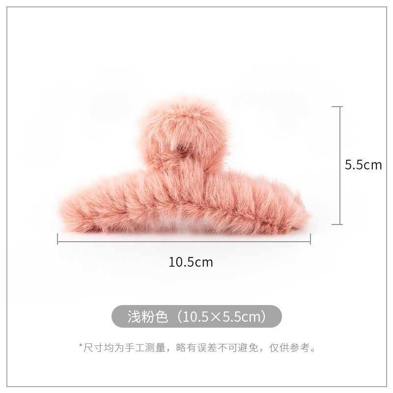Kẹp tóc càng cua phối lông phong cách Hàn Quốc nữ tính