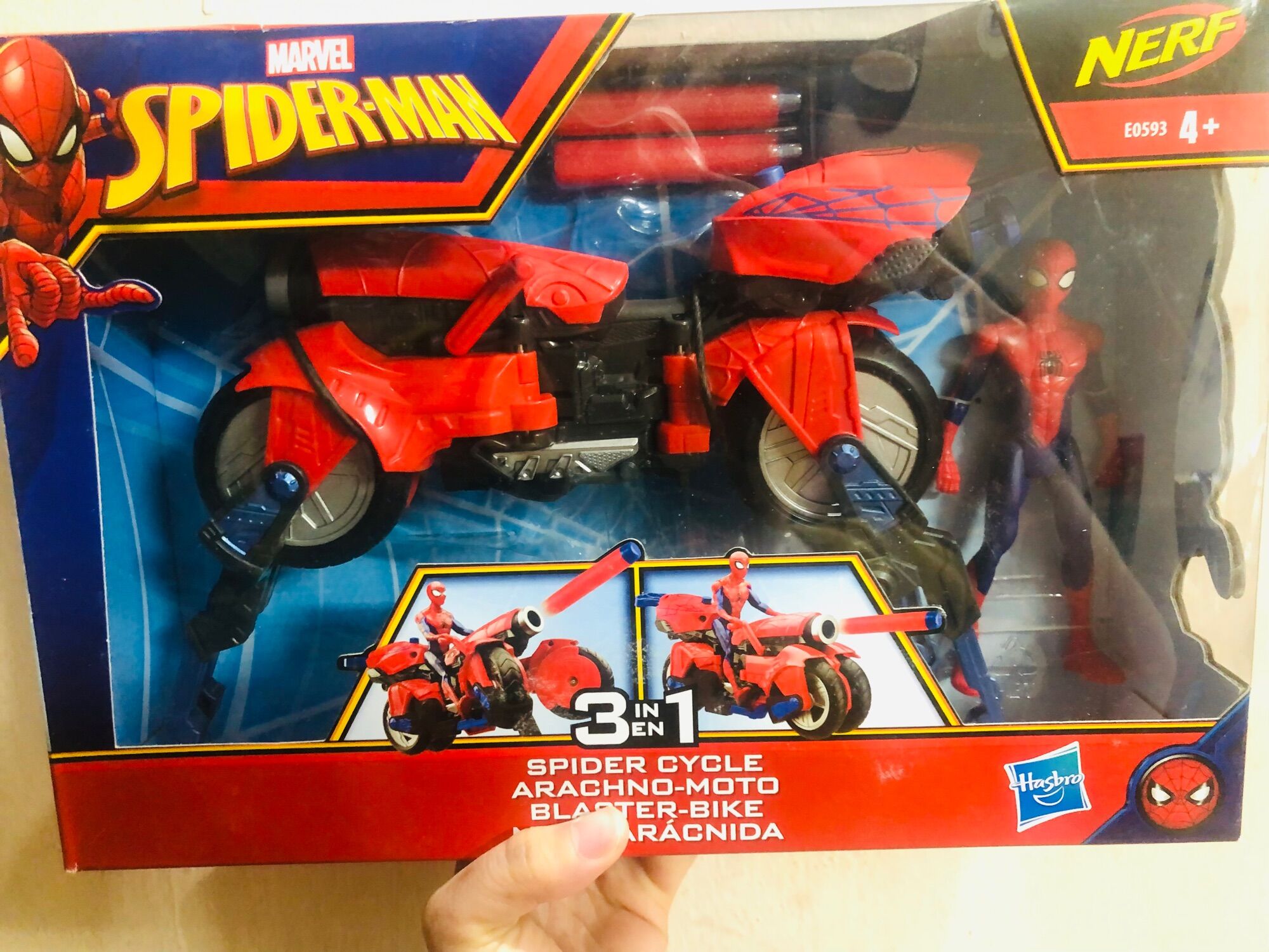 Xe mô tô người nhện Spiderman 3 trong 1