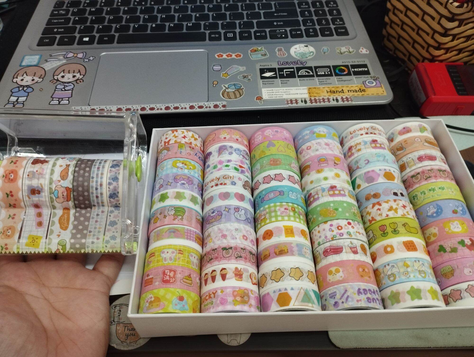 10 cuộn Washi tape dễ thương (mẫu ngẫu nhiên) [10 CUỘN]