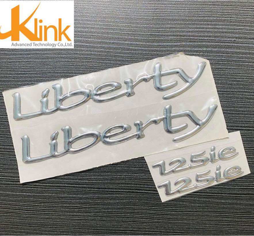 Bộ 4 tem liberty 125 2v ie, 125 3v ie nổi đẹp ( cho xe máy piagio piaggio 2v 3v.ie
