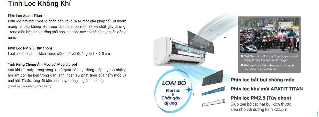 máy lạnh ftka 25 35 50 inverter
