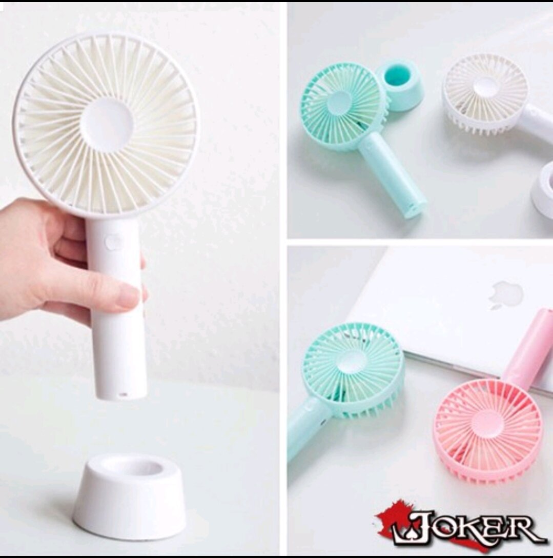 Quạt Mini Cầm Tay Tích Điện 3 Chế Độ Gió.