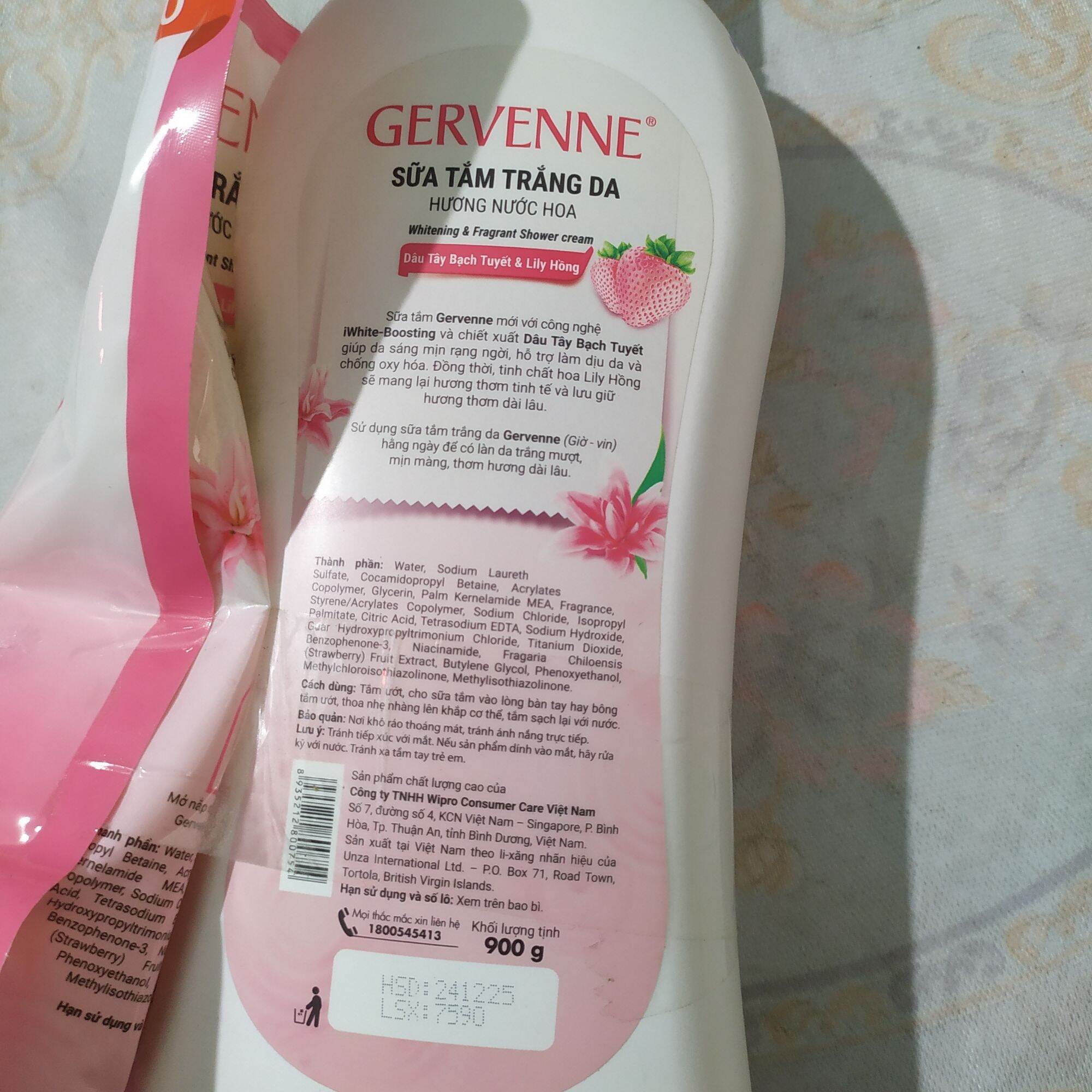 SỮA TẮM GERVENNE 900GAM