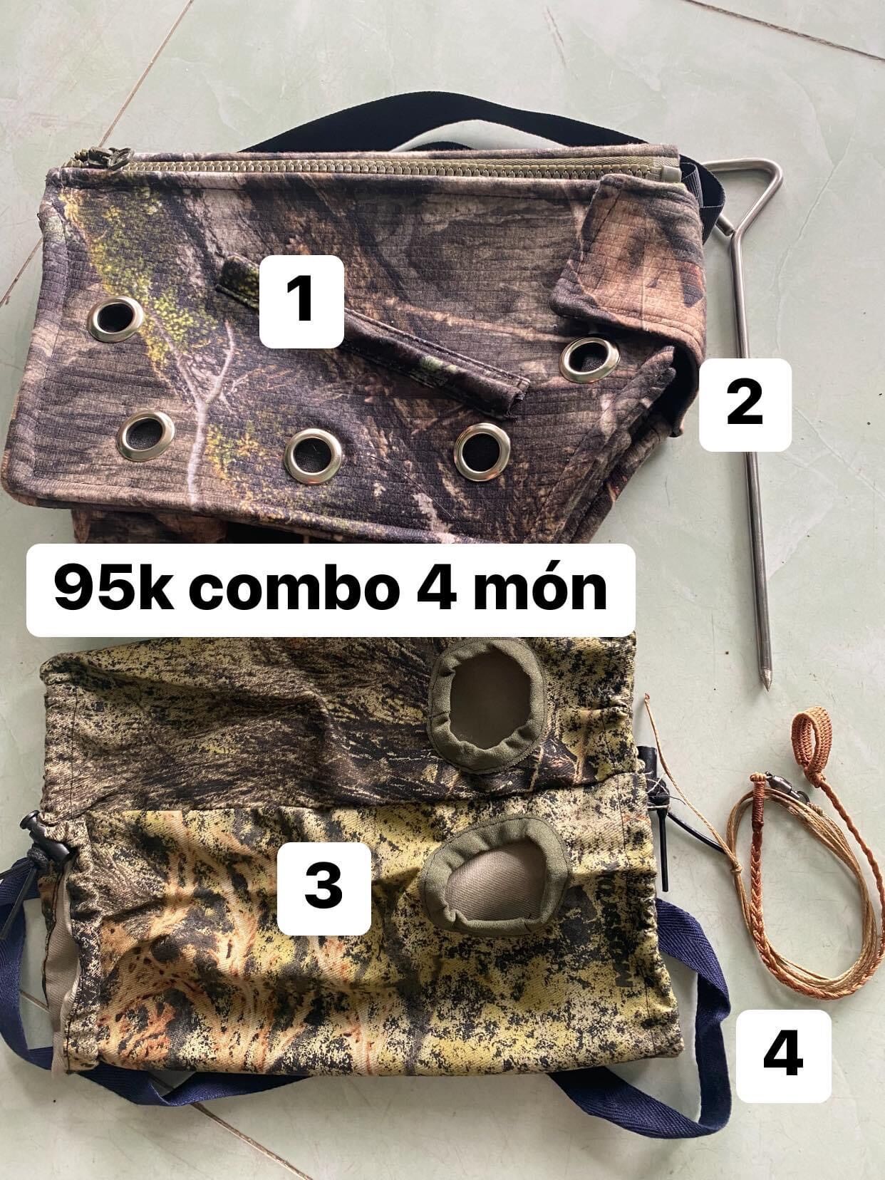 Túi Đựng Gà Rừng Mẫu 2023 Combo 4 Món