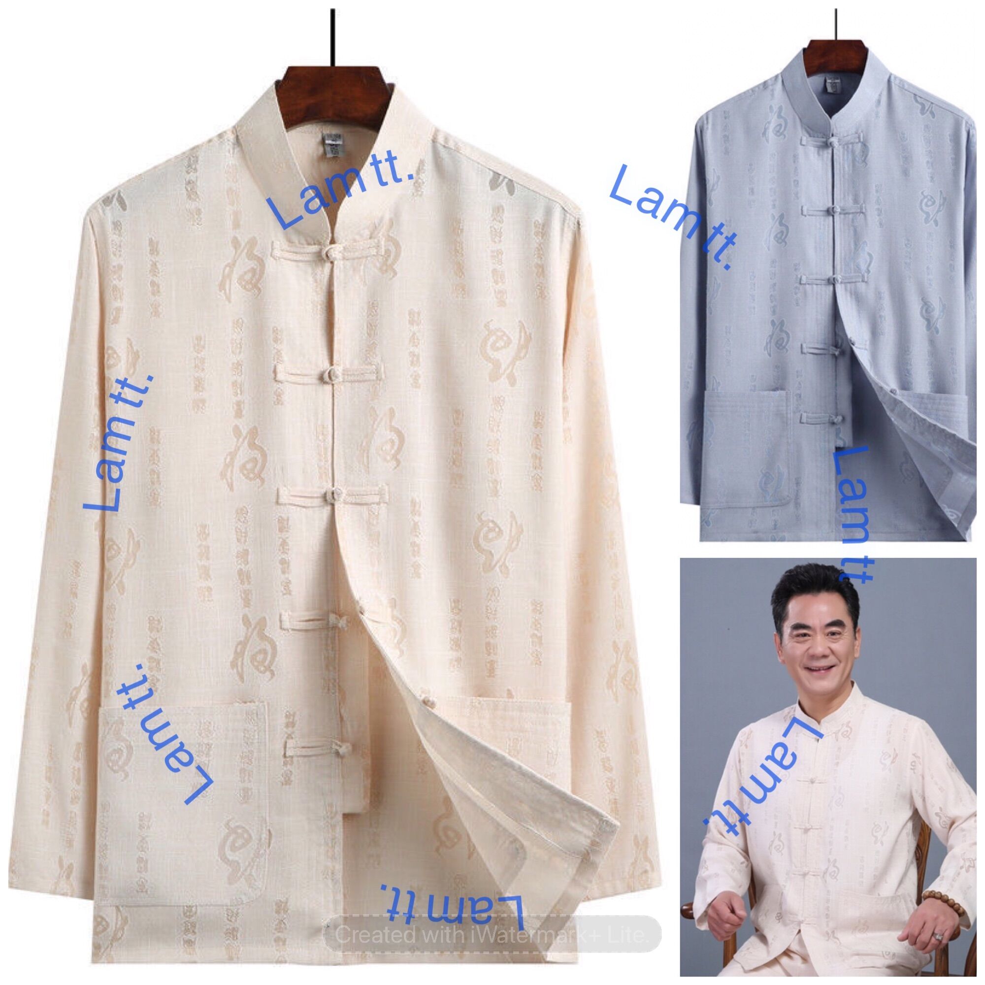 Áo cổ tàu Nam trung tuổi CHất đũi hàng nội địa Trung sang trọng