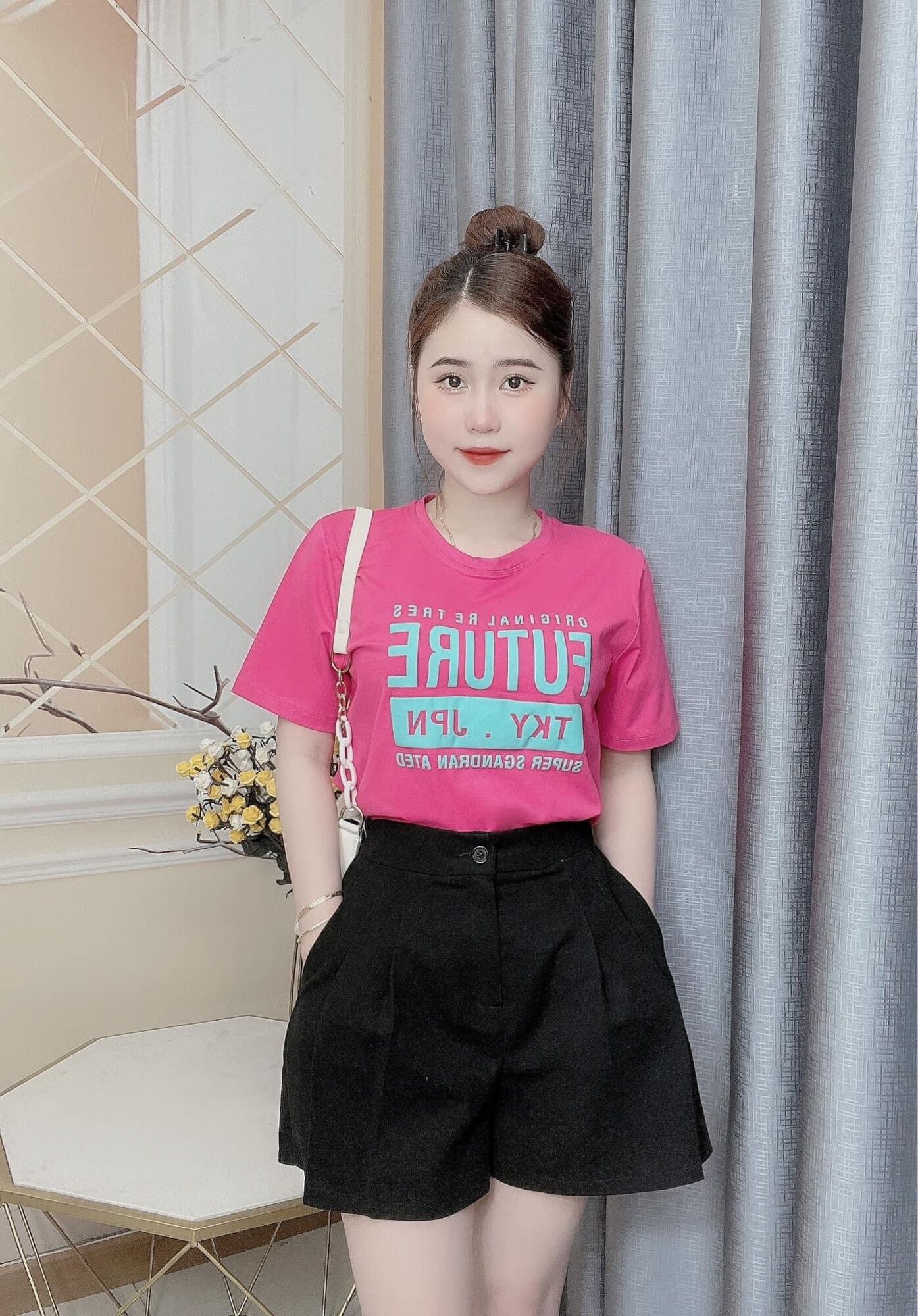 Áo thun nữ, chất thun thái, áo cotton form vừa