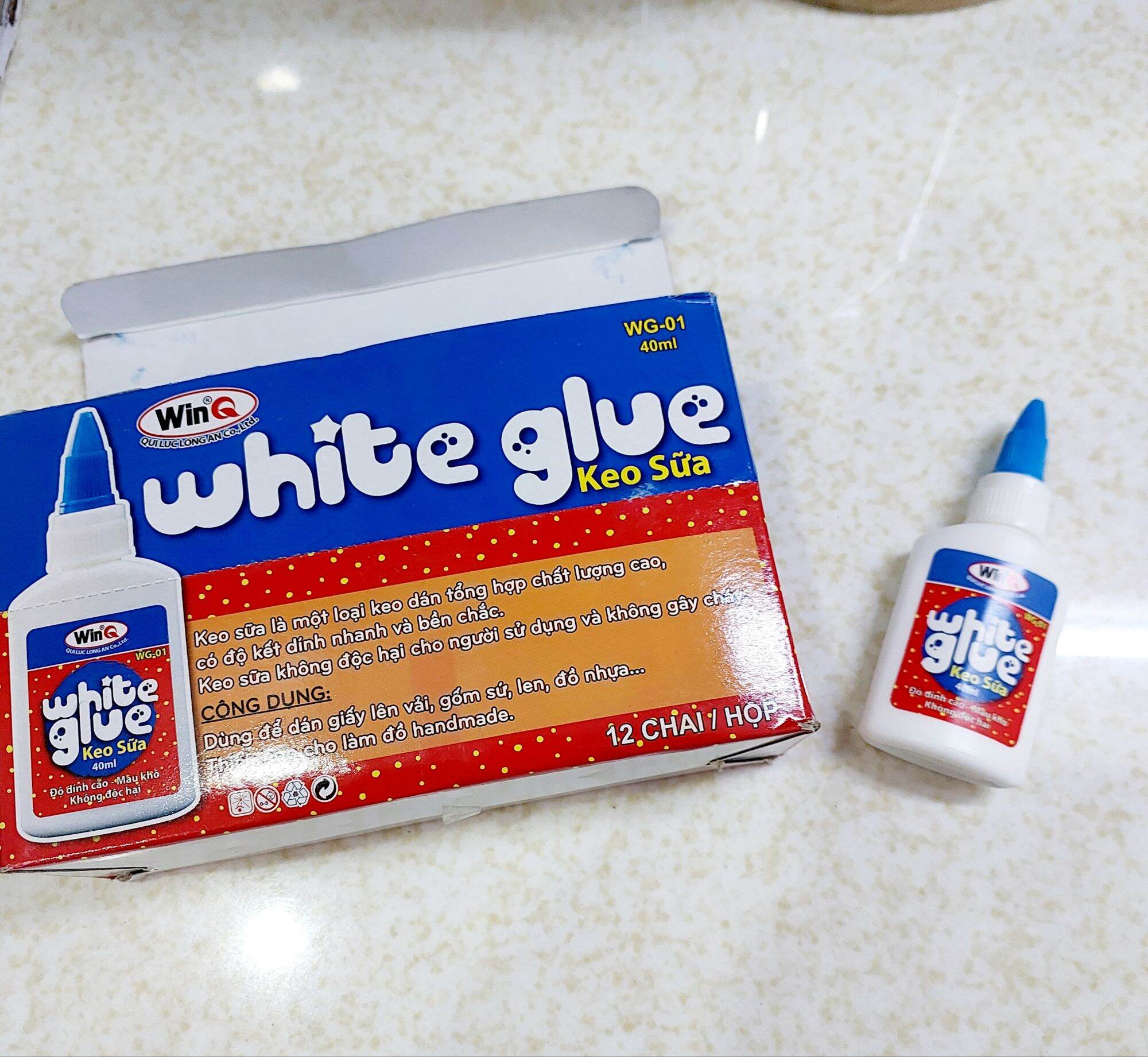12 chai keo sữa Win white glue